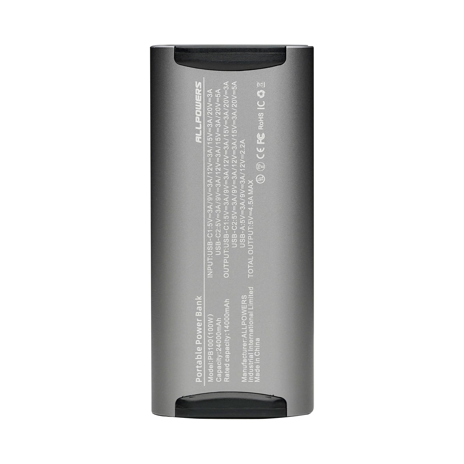 ALLPOWERS PB100 Portable Power Bank 100W 24000mAh with SP001 5V 21W Solar Panel