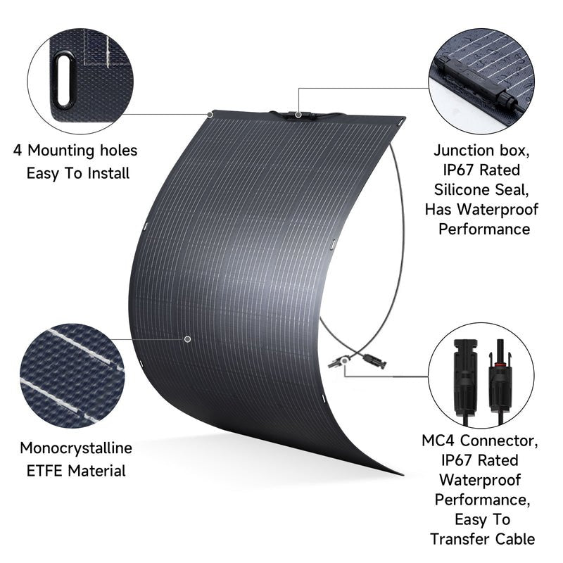 ALLPOWERS Solar Generator Kit 4000W (R4000 + SF200 200W Flexible Solar Panel)