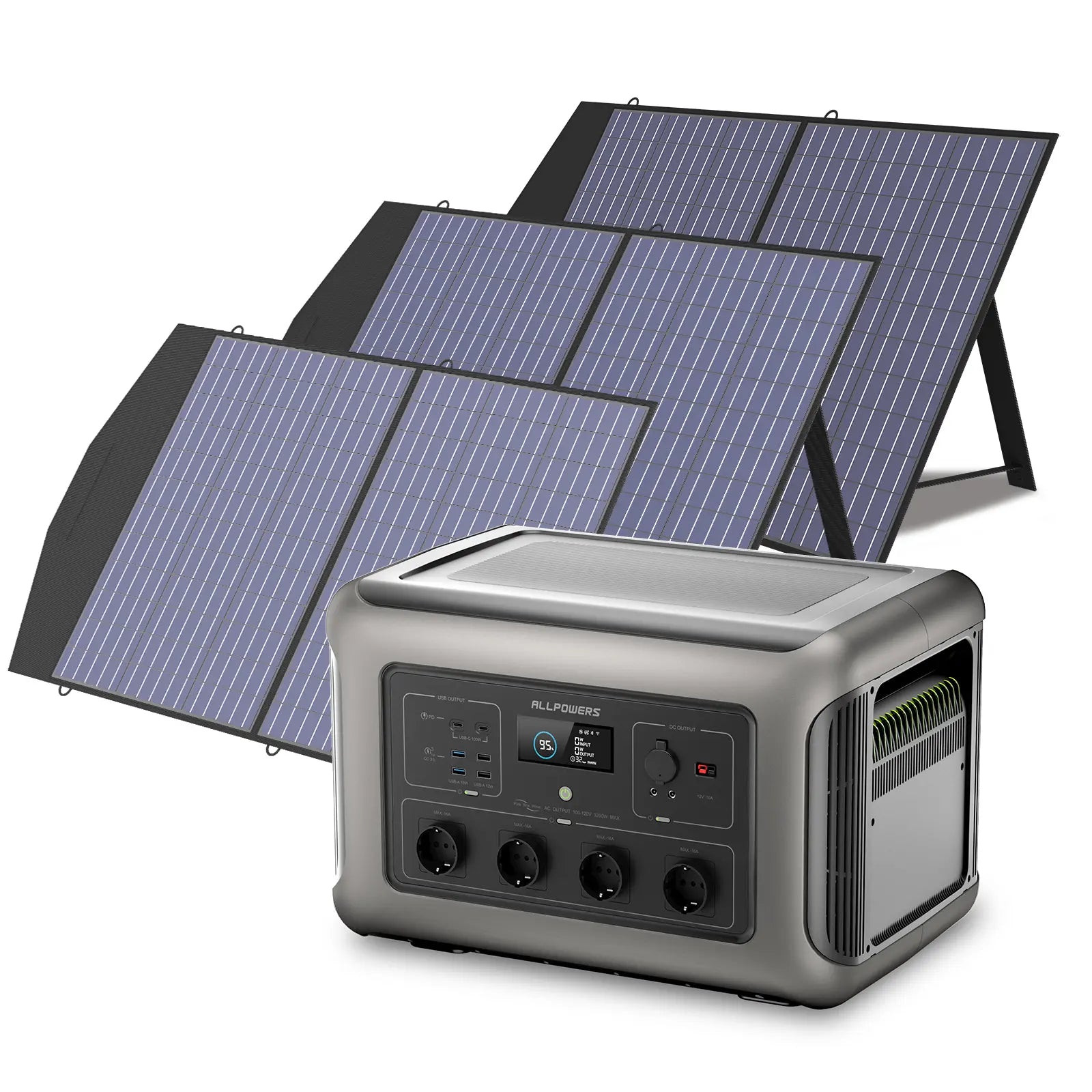 ALLPOWERS Solar Generator Kit 3500W (R3500 + SP027 100W Solar Panel)
