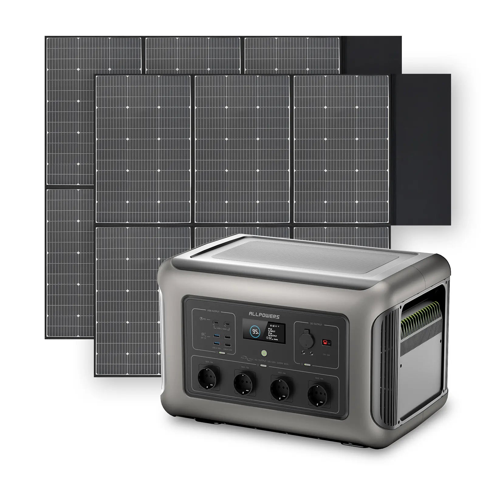 ALLPOWERS Solar Generator Kit 3500W (R3500 + SP039 600W Solar Panel)