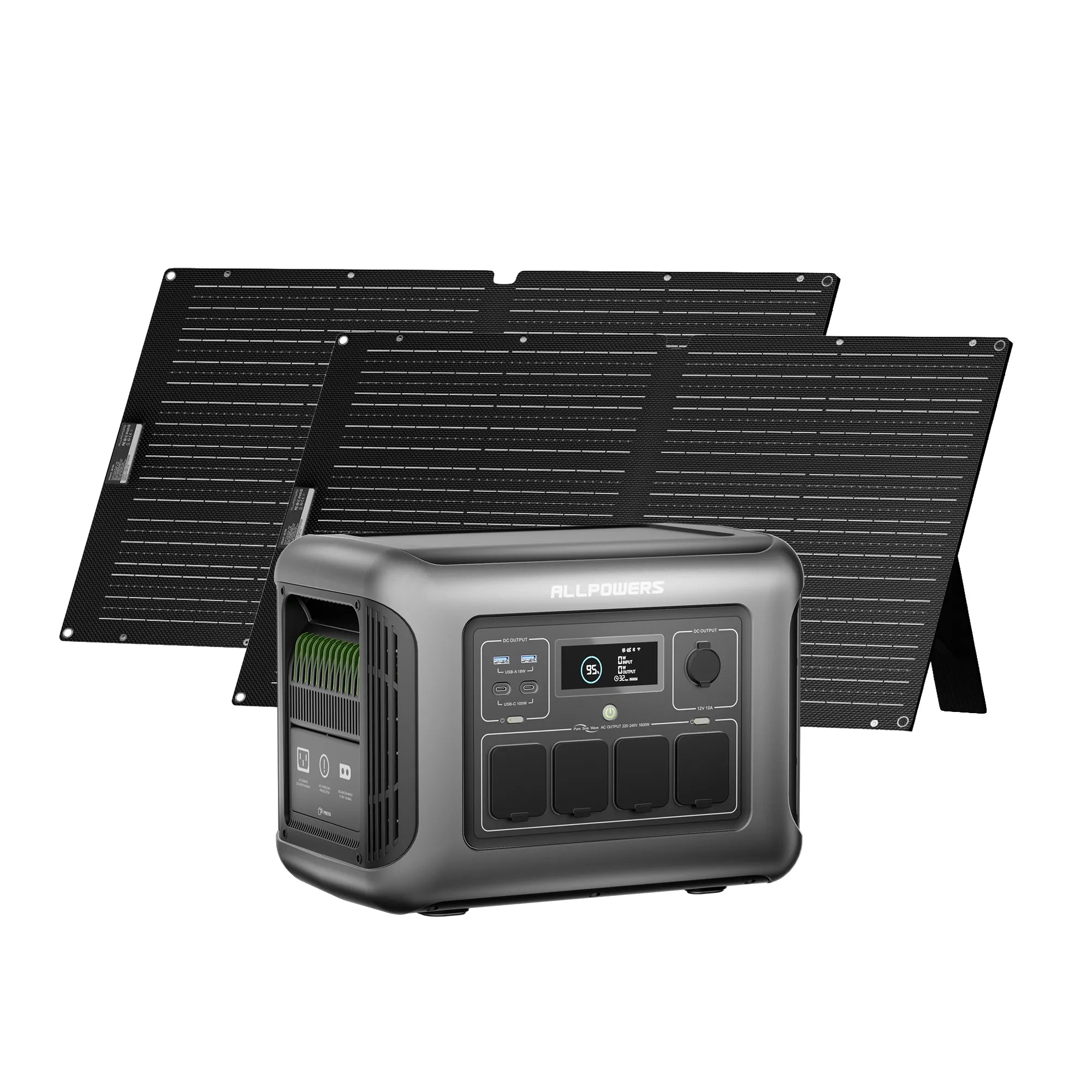 ALLPOWER Solar Generator Kit 1600W (R1500 LITE + SE100 100W Solar Panel)