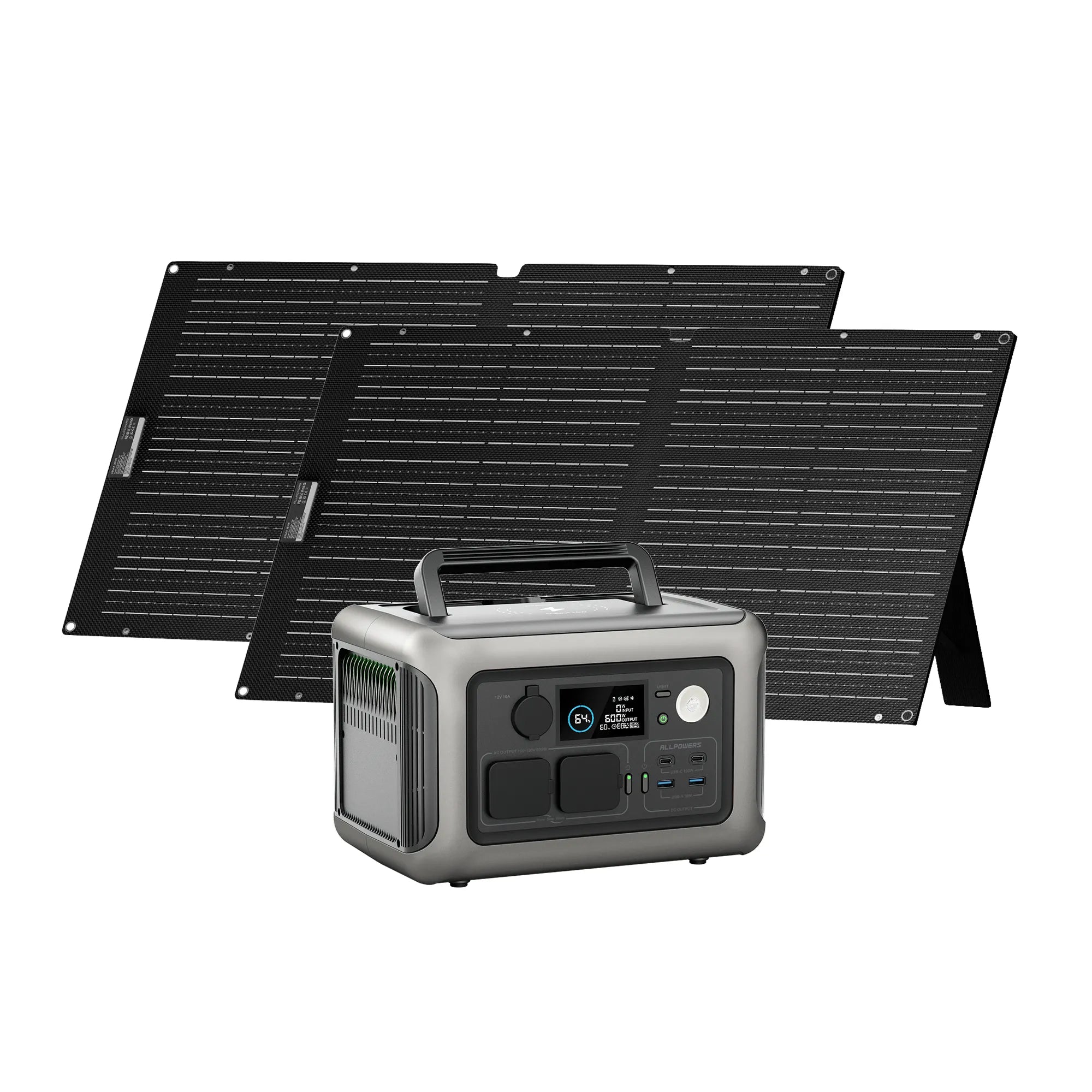 ALLPOWERS Solar Generator Kit 600W (R600 + SE100 100W Solar Panel)