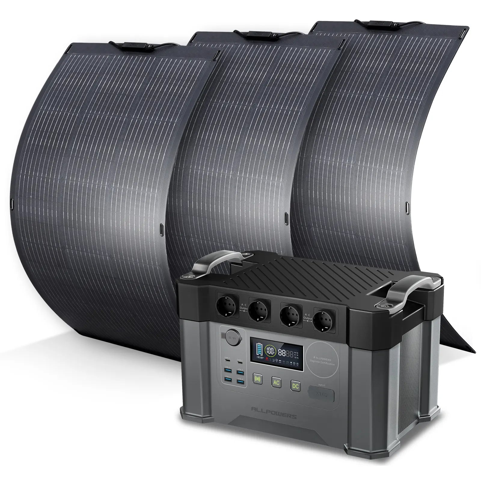 ALLPOWERS Solar Generator Kit 2000W (S2000 + SF100 100W Flexible Solar Panel)