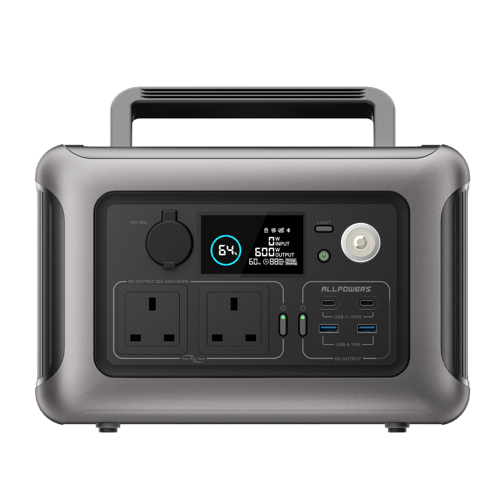 ALLPOWERS R600 Portable Power Station 600W 299Wh LiFeP04 Battery