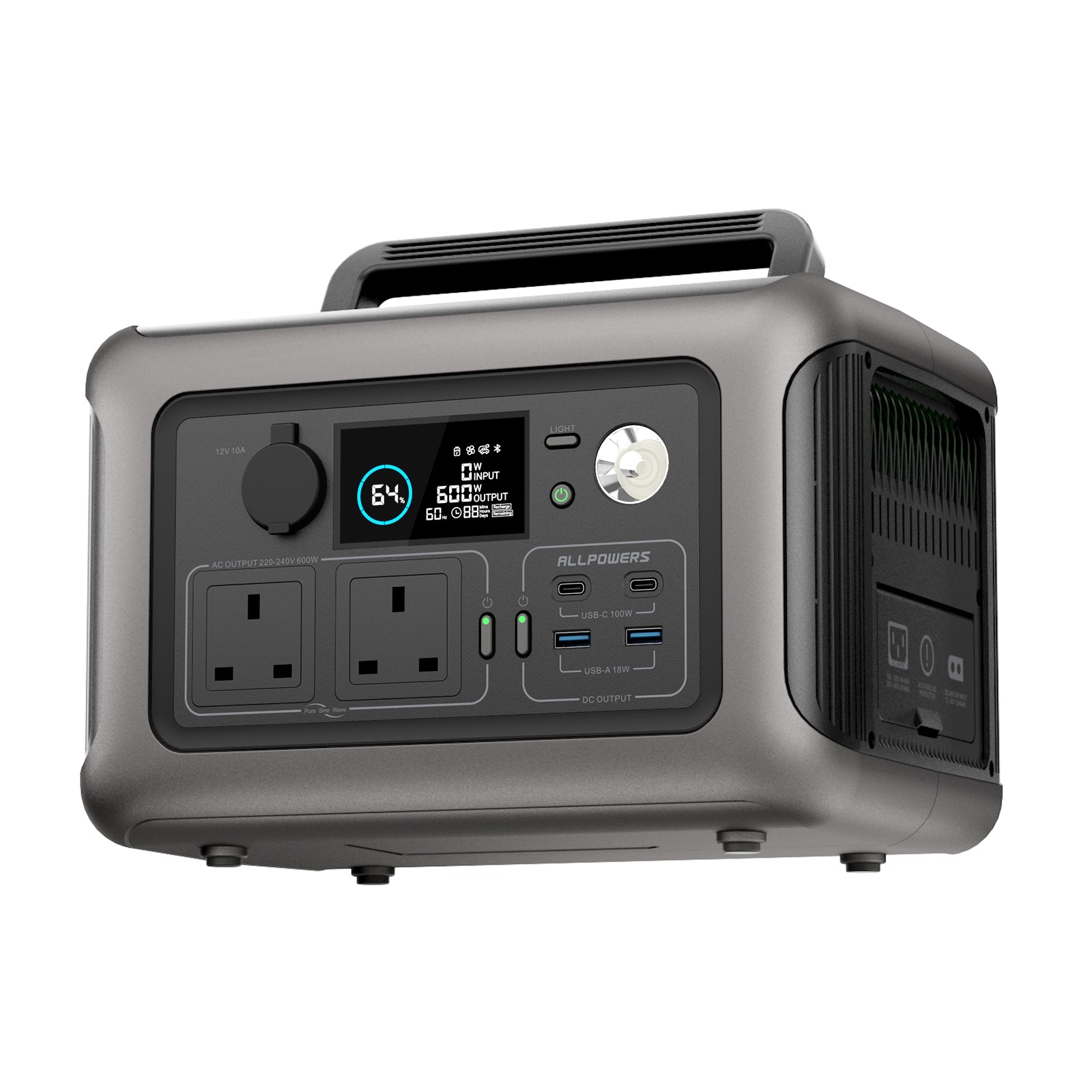 ALLPOWERS R600 Portable Power Station 600W 299Wh LiFeP04 Battery