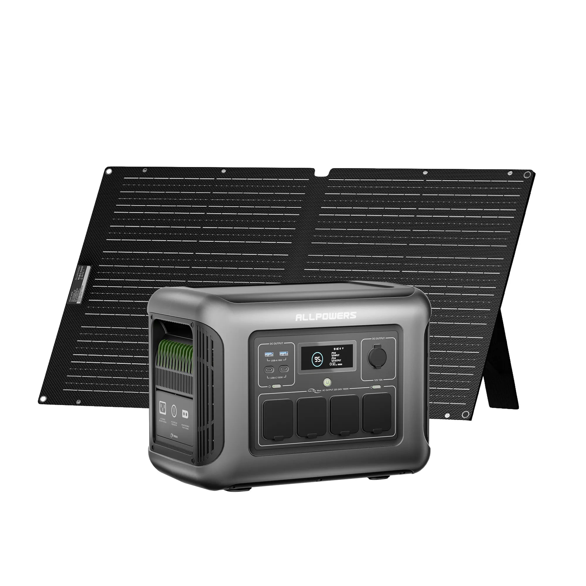ALLPOWER Solar Generator Kit 1600W (R1500 LITE + SE100 100W Solar Panel)